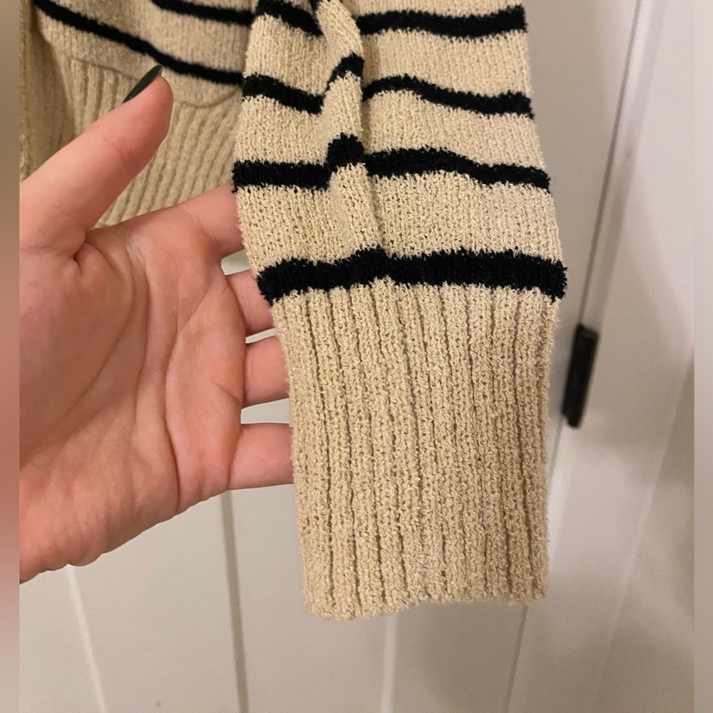 Alex Mill Alice Popover Sweater in Beige Black Stripe - Picture 9 of 12